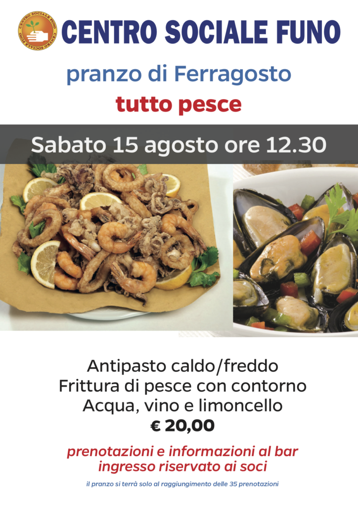 pranzo di ferragosto al Centro Sociale Funo